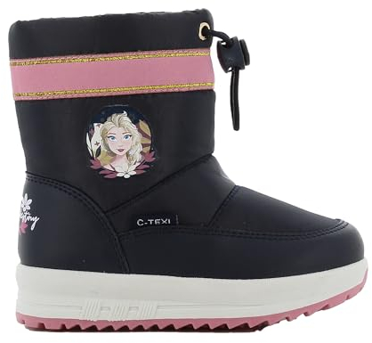 Leomil Frozen Stivali da Neve Female Scarpe Invernali Bambini Antiscivolo Stivaletti Invernali 29, Suola antiscivolo per i giorni freddi d’inverno, Blu