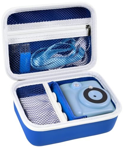 Againmore Kinder Kamera Tasche Kompatibel mit GREENKINDER/for Uleway/for Gofunly/for NUOTUN Digital Kamera. Sofortbildkamera Aufbewahrungsbox (Deep Blue)