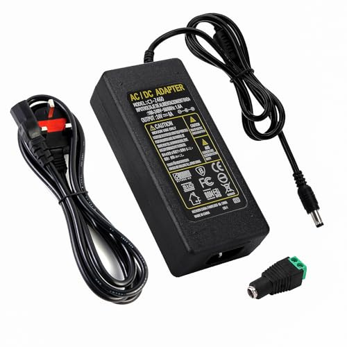 24V 6A Power Supply Adapter,AOYADAISU 100-240V AC to DC 24V 6A 144W Converter Adapter Driver Transformer with 5.5mm x 2.5/2.1mm DC Output Jack for 5050 3528 LED Strip,Security Cameras,LED Drivers