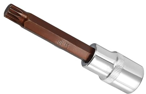 CoCud Triple Square Spline Bit Socket, M10 Bit 1/2-Inch Drive 4 Long, S2 Alloy Steel Heat Treated CR-V Socket - (Applications: for Fastener Application)