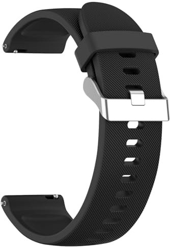 Cinturino in silicone compatibile con Amazfit GTR 2/GTR 3/GTR 4/GTR 3 Pro/GTR 2/GTR 47 mm/Amazfit Bip 5, cinturino elastico sportivo da 22 mm per Amazfit GTR 47 mm/Stratos 3/Amazfit Pace (nero)