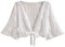 CuLtP Bolero Jacke Spitzen Achselzucken Für Damen Schicker Kurz Geschnittener Durchsichtiger Butterfly Bolero Cardigan Häkel Schnürschal Cape Trompetenärmel Abendjacken Strandkleider Cover Ups We