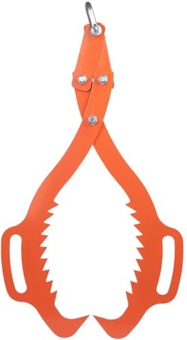 Bazayona Gancio per legno – 2 pinze seghettate per sollevamento tronchi, resistenti, 81,3 cm