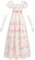 Fiamll Robe de bal Regency pour femme - Taille empire - Robe de bal - Costume Renaissance cottagecore avec gants, Rose, XXL