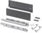 Emuca - Schubladen-Kit für Küche und Bad mit 3D-Regelung, Höhe 178mm, Tiefe 500mm, 60 Kg, sanftes Schließen, Panels nicht enthalten, Stahl, Anthrazitgrau