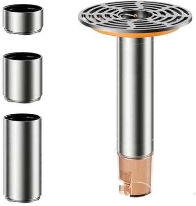 JRYGAC Clapet Anti Odeur, Clapet Anti Odeur Douche avec Fermeture Automatique, avec 4 Tubes de Hauteur Variable, 32-42 mm Anti Odeur Douche, pour Utilisation dans Les Cuisines, Salles de Bains