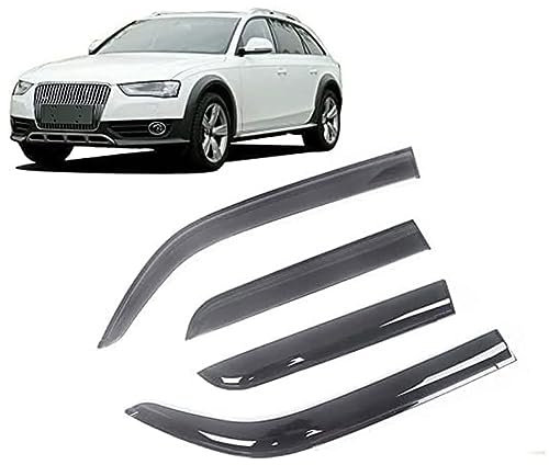 JUNJIKAIDAN Auto Windabweiser für Audi A4 B8 8K 2008-2016, Regenabweiser Autofenster Regenschutz Seitenfenster Visier Windschutz Deflektoren Zubehör