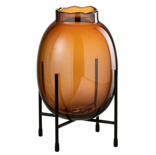 Paris Prix Vase sur Pied Design Tonato 25cm Marron & Noir