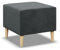 Mebligo - Puff Hocker BLANK, Fußhocker für Sessel, Couch Hocker, Sofa Hocker, Sitzhocker, Hocker Wohnzimmer, Bequemer Hocker als Auflage, Sitzpuff, Beine und Tisch - 51x51x40cm Dunkelgrau