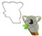 Codulu Emporte-pièce en forme d'animaux koala en acier inoxydable pour décoration de gâteau de Noël pour enfants