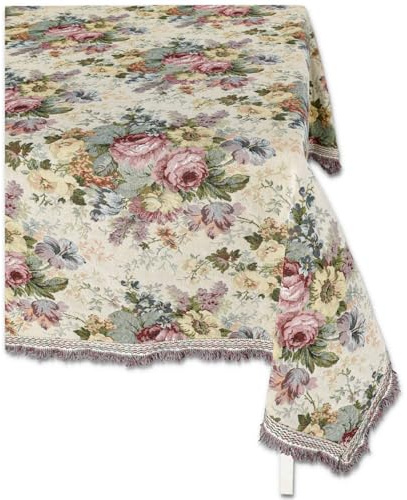 Casatessile Tischdecke Tischdecke eleganter Stoff GOBELIN Jacquard Aurora H - OVAL 180x240 cm.