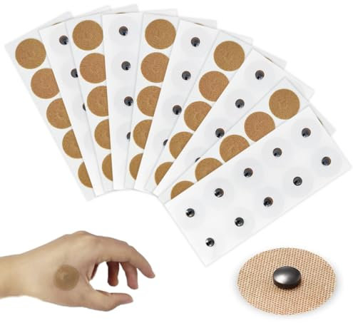 IKOPFLN 5 Bögen 50 akupressurpunkte magnetisch Magnetische Akupressur Pflaster Akupunktur Magnetic Patches Magnetische Akupressur Patches für Magnetfeldtherapie Knie Rückenentlastung Erwachsene