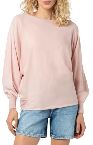 Sublevel Damen Strickpullover – Oversize Pullover mit Fledermausärmeln im Lässigen Look Light-Rose M/L