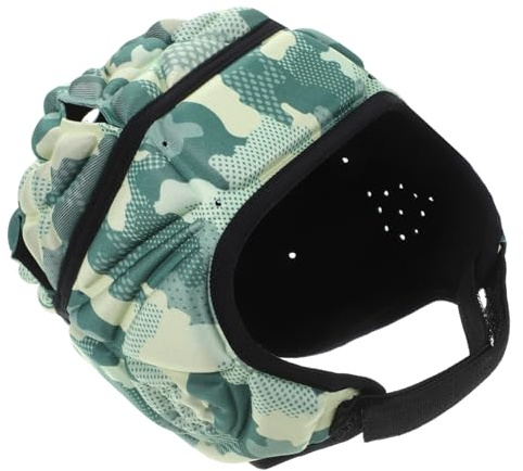 Gatuida Verstellbarer Kopfschutz mit Eva Schaum und Polyester Stoßfest 3D-ohrdesign für Fußball und Rugbyhelm Geeignet für Erwachsene und Kinder im Teamsport