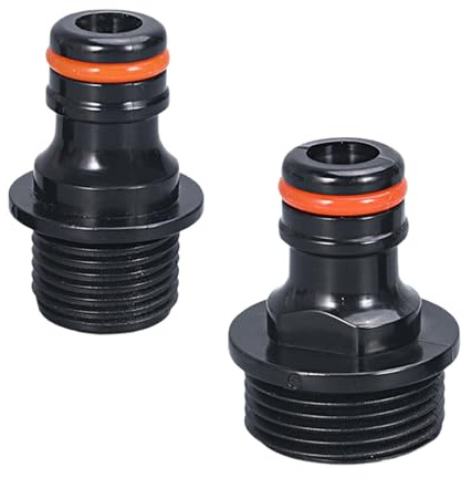 2-teiliger Wasserhahn Adapter Für Wasserhahn Anschluss Wasserschlauch Verbindungsstück Rohr Einfache Installation Waschmaschinen Anschlüsse Auslaufsichere Schlauchverschraubung