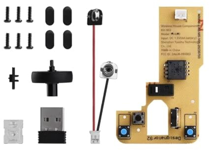 Butyge pour Le Kit de Souris sans Fil d'impression 3D DIY de Bamboo Lab, Modèle 002. Comprend Les Composants de la Souris D'Ordinateur avec des Pièces D'Imprimante et du Matériel.