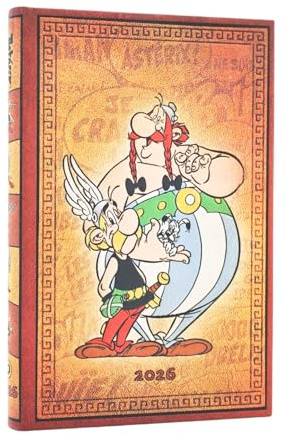 2026 Asterix & Obelix (The Adventures of Asterix) Mini 12-month Verso Hardcover Flexi Dayplanner 2026 (Elastic Band Closure)