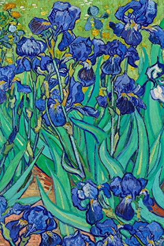 Notizbuch für Künstler: Künstler Notizheft, Tagebuch, Notebook, Schreibheft etwa A5 (15,3 x 22,9 cm), liniert mit Motiv: Schwertlilien von Vincent Van Gogh