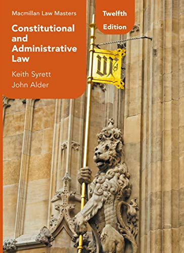 Constitutional and Administrative Law: 23 (Hart Law Masters)