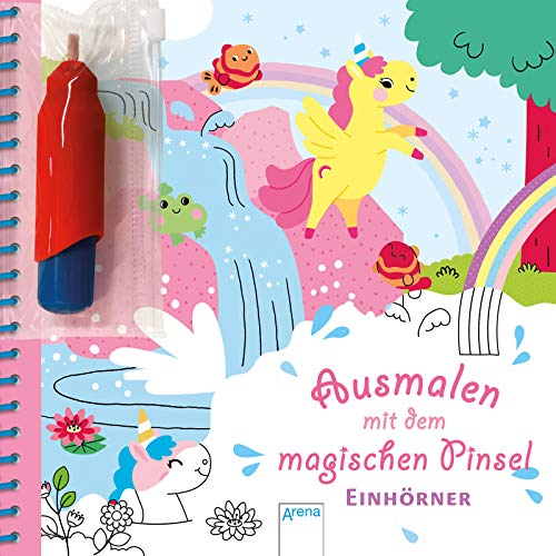 Ausmalen mit dem magischen Pinsel. Einhörner: Malbuch mit Wassertankpinsel für Kinder ab 3 Jahren