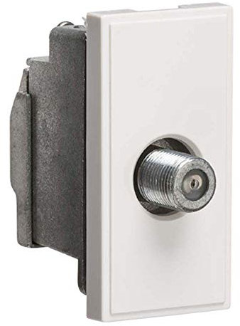 Knightsbridge NETSATSWH Screened SAT TV Outlet Module, White, 25 mm x 50 mm
