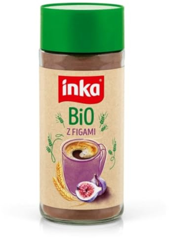 Inka Corp. Inka Bio Z Figami, Polish Roast Grain Instant Coffee with Figs, Net Wt 3.53 Oz (100G)