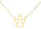 My Gold Mädchen Engel Halskette Gold Kette mit Anhänger Echtes Gelbgold 375 (9 Karat) Schutzengel 38cm Engelskette Milva L-01381-G601