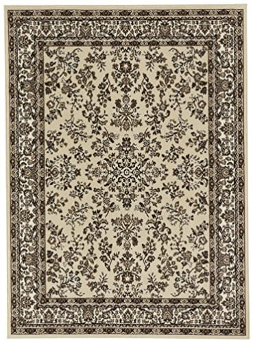Hanse Home Design Kurzflor Wohnzimmerteppich Orient - Zabul Perser Look, Orientalischer Teppich für Esszimmer, Wohnzimmer, Schlafzimmer - Creme, 180x260 cm