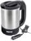 GEEPAS 12V Travel Kettle | Stainless Steel Portable Auto Shut Off Concealed Boil-dry Protection | Electric Kettle for Camping Caravan Van Road Trips with Cigarette Lighter | 2 Year Warranty 500ml
