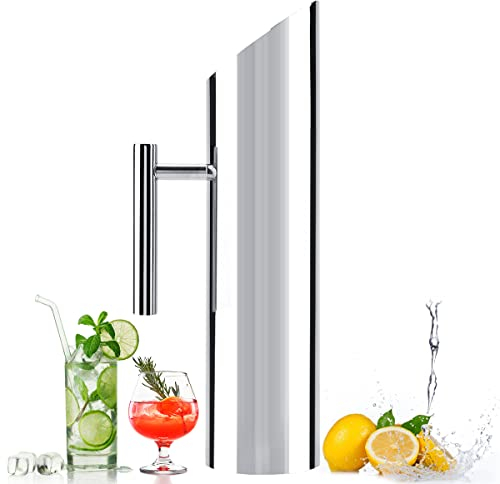 Wasserkrug aus Edelstahl, 2 l, Wasserkaraffe, Wasserkrug mit Ausgießer und Henkel, für Eistee, heißen Kaffee, Milch, Saft, Wein