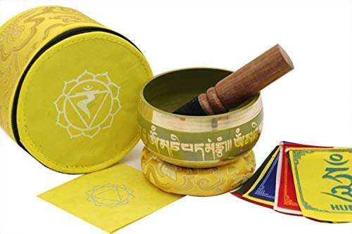 Sieben tibetische Klangschalen-Set – wählen Sie Ihre Lieblingsschale, verbessern Sie die Meditationspraxis (Solarplexus-Chakra)