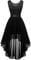 Berylove Vokuhila - Vestido de cóctel para mujer, elegante, para boda, vestido de fiesta, sin mangas, vestido de dama de honor, Negro , M