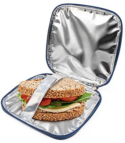 Porta Sandwich Infantil Termoinsulado Iris Barcelona Modelo Snack Rico. Color Azul