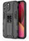 SORAKA Case for iPhone 13 Mini with Stand Heavy Duty Protection Case Silm Fit iPhone 13 Mini Case with Metal Plate for Magnetic Car Mount Black