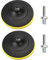 SI FANG 2 Pack 180mm Hook and Loop Backing Pads with M14 Thread Drill Adapter, 7 Inch Car Orbital Sander Polisher Backing Plate, Rotary Polishing Pad Buffer Attachment for Sanding Buffing (8500RPM)