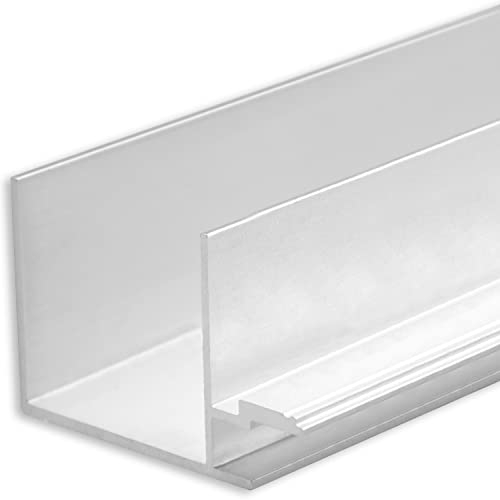 INNOVATE Trockenbau Profile für LED Streifen 2m bis 6mm Breite Schattenfuge Aluminium Profil indirekte Beleuchtung Wohnzimmer Aluprofil LED Profil 2m mit passgenauer Abdeckung satiniert
