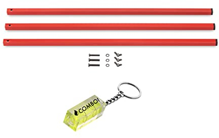 COMBOI - Juego de 3 patas para quemador - paellero de gas, incluye nivel e instrucciones de montaje, fabricado en España. (Patas cuadradas)
