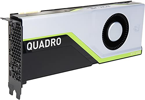 NVIDIA Quadro RTX 5000 16GB GDDR6 Professional Graphics Card – 3072 CUDA, 384 Tensor, 48 RT Cores, 11.2 TFLOPS, DP/VirtualLink, 448 GB/s Memory, 2-Way NVLink Support – Plain OEM Packaging (Renewed)