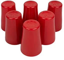 Buzztrove Unbreakable Reusable Plastic Cups Durable Plastic Drinking Cups Tumblers Set for Kitchen Outdoor Parties Picnics BBQ’s Travel Dishwasher & Microwave Safe (Set of 6) (300ml, Red)