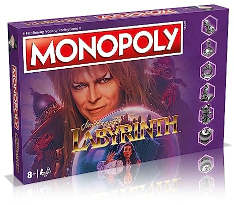 Monopoly Winning Moves Labyrinth-Brettspiel, Goblin King erforscht Jim Hensons Labyrinth mit David Bowie, Vorstoß nach Goblin City und The Staircase Room, Geschenk für Kinder ab 8 Jahren