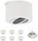 GeyouLux 6 Stück Aufbauspot Aufbauleuchte Φ80×50mm Extra Flach Schwenkbar in Matt Schwarz & Rund Aluminium IP20 Aufbaustrahler Deckenspots Geeignet für LED Module Deckenleuchte für Küche,Wohnzimme