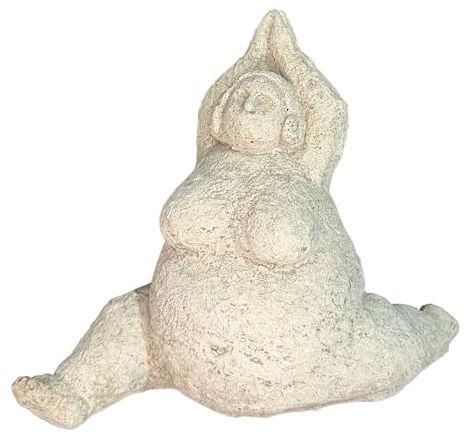 OriginalPaul kleine Yoga-Dame Ulrike - Steinfigur handgefertigt in Deutschland frostresistent und witterungsbeständig