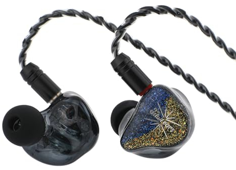 LINSOUL Kiwi Ears Forteza In Ear Monitor, 1BA + 2DD HiFi-Kopfhörer mit Kabel, Gaming-Kopfhörer, Hybrid Driver IEM Earphones Kopfhörer, mit abnehmbarem IEM Kabel für Musiker und Gamer (Schwarz)
