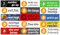 Bitcoin Sticker-Set - 32 Stück - wetterfest - insgesamt 16 verschiedene Slogans - je 2 Stück