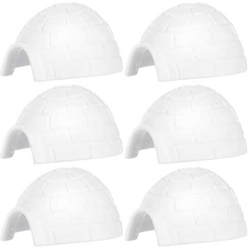 JOINPAYA Eishaus-Modelle Iglu: Mini-Polarregion-Figuren Arktis Simuliert Für Puppenhaus-Zubehör Landschaftsdekoration 1 57 Zoll 6 Stück