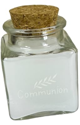 Lot de 15 Bougies Blanches en Verre avec Bouchon en Liège | Idée Cadeau Invités Communion, Baptême & Mariage | Bougeoirs Élégants pour Décoration de Table & Événements
