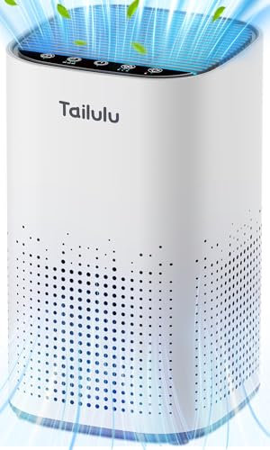 Purificadores de aire para el hogar, habitación grande de hasta 1500 pies cuadrados, Tailulu H13 True HEPA filtro de aire con entrada de aire de 360°, purificador de aire de 15 dB para recámara con