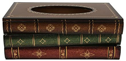 Aladeno Porta fazzoletti Porta fazzoletti in legno Scatole cubiche rettangolari retrò per fazzoletti Kleenex per bagno WC Camera da letto Soggiorno Tavolo Scrivania Ufficio Auto