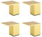YJRZYQKXKL Pieds de Meuble Doré, Lot de 4 Réglable Pattes de Meuble Carré Aluminum Alloy | Finition en Anodisé Pieds de Table Hauteur: 3-40cm Pieds de Canapé Pieds de Table Basse-5cm/2