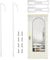 2 PCS Over The Door Mirror Hanger, Adjustable Door Mirror Hanger, Five-Hole Over The Doors-Mirrors Hook, Mirrors Doors Hangers with 2 Iron Filings and Screws (White)